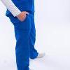 Pants pocket view of Cherokee Infinity scrubs in royal blue with sizes XXS-5XL available.